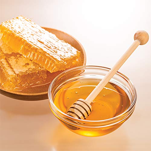 Handmade Wooden Honey Dipper Sticks by BIBI HONEY – 6,5 Inch Wooden Syrup Dippers – Honeycomb Sticks Perfect for Drizzling Honey | Maple Syrup | Chocolate | Caramel - Honey Spoons – 4 Pack … - Thumbnail 2