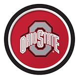 Creative Converting 8 Count The Ohio State University Sturdy Style Paper Dinner Plates, 8.75-Inch
