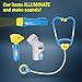 Joyful Premium Doctor Play Set with Lab Coat, Phone and 20 Pieces of Doctor Pretend Tools. Realistic, Safe & Fun Doctor Role Play Educational Toy to Develop Kids Imagination, Cognitive and Fine Skills