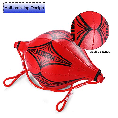 image for OPLIY Double End Ball, Boxing Speed Ball Leather Boxing Ball with Pump