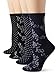 PEDS Women's Spiraling Floral and Dot Crew Socks 4 Pairs