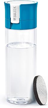 BRITA Water Filter Bottle Reduces Chlorine 600 ml BPA Free Blue view 2