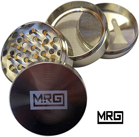 MRG Grinder - Travel Size - 2' Tobacco/Spice/Herb Grinder - All Metal - Hassle Free Return