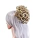 SWACC Short Messy Curly Dish Hair Bun Extension Easy Stretch hair Combs Clip in Ponytail Extension Scrunchie Chignon Tray Ponytail Hairpieces (Light Brown/Beige Mixed-12T24#)thumb 3