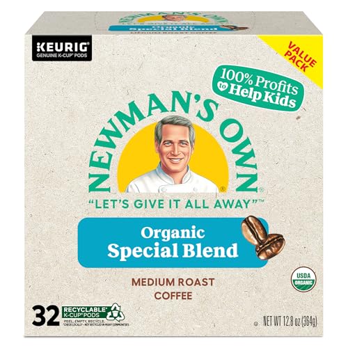 NEWMAN’S OWN ORGANICS NEWMAN’S SPECIAL BLEND, KEURIG SINGLE-SERVE K-CUP PODS, MEDIUM ROAST COFFEE, 32 COUNT
