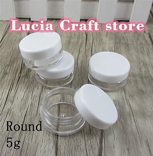 2x6pcs/lot White Mini Portable Cosmetic Empty Jar Makeup Cream Container Screw Eyeshadow Storage (Round 5g)
