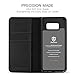 Galaxy S8 Plus Case, SHIELDON Genuine Leather Galaxy S8 Plus Wallet Case with Magnetic Closure Foldable Cover ID Card Slots and Kickstand Feature for Samsung Galaxy S8 Plus - Black