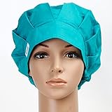 Outsport Surgical Ponytail Bouffant Hat Scrub Caps for Women Aqua