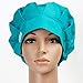 Outsport Surgical Ponytail Bouffant Hat Scrub Caps for Women Aqua