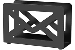 1/2Pcs Metal Desktop Mail Holder, Desk Letter Holder with Cutout Envelope Design, Metal Mail Basket, Practical Letter Organiz