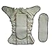 Overnight Hemp Fitted Cloth Diaper: Adjustable One-Size with Snap Buttons and 2 Cotton Hemp Inserts, Unisex Baby (1-Pack)