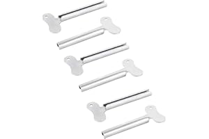 6Pcs Silvery Metal Tube Squeezer Keys, Toothpaste Metal Hair Dye Color Key Roller Dispenser Tool Durable Processing,Toothpast