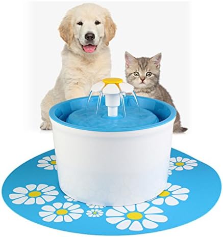 KINGSWELL Pet Water Fountain, Automatic Cat Dog Bird Health Caring Water Drinking Flower Fountain Pet Water Dispenser