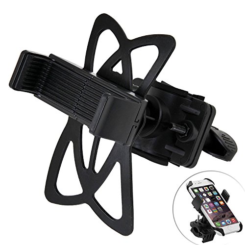 Bike Mount, No1seller Universal Cell Phone Bicycle Handlebar Baby Stroller Motorcycle Holder Cradle Mount for iPhone 7, 7 plus 6 6S 6S plus 5S 5C 4S, Samsung S7 S6 Note 4,Nexus 5,Huawei …