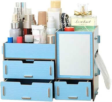 Amazon Com B S Feel Fashion Diy Wooden Makeup Storage Display Box