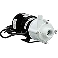 Little Giant 115 Volt, 1/12 HP, 750 GPH 3-MD-SC Non-Submersible Semi-Corrosive Chemical Magnetic Drive Pump, 6-Foot Cord with Plug, Black/White, 581503