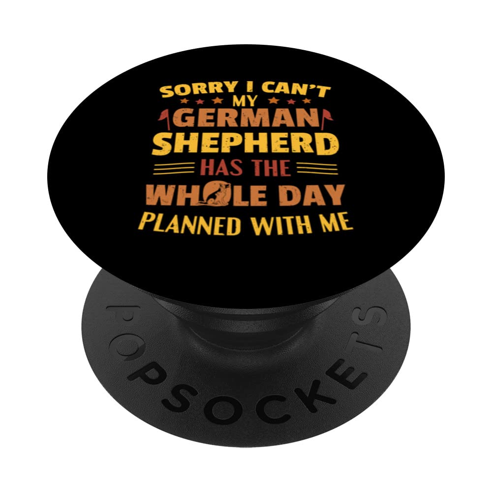 German Shepherd Planned Whole Day German Shepherd Dog PopSockets Swappable PopGrip