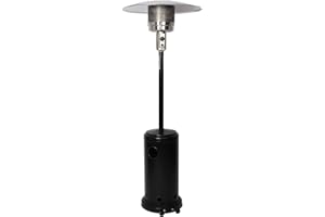 LUCKYERMORE 36,000 BTU Patio Heater with Wheels, 87”High Outdoor Heater Gas Heat for Commercial and Residential, Stainless Steel Burner, ETL, CE Certified