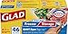 Glad Zipper Food Storage and Freezer 2 in 1 Plastic Bags - Quart - 46 Count