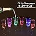 Signstek 6 Set LED Light Wine Flute Light Up Liquid Activated Champagne Glasses