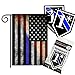 Police Officer Flag American Garden Flag Blue Line Police Garden Flag With TWO One Asterisk Decal