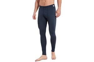 MERIGREENY 100% Merino Wool Mens Base Layer Bottom, Temperature-Regulating Thermal Underwear Pants