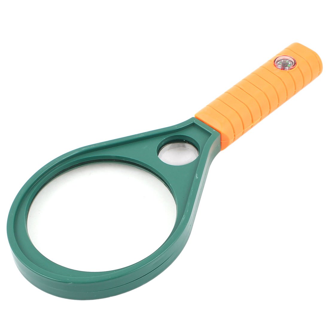 sourcingmap Magnifying Plastic Frame Orange Handle Magnifier 70mm