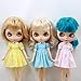 MonkeyJack 1/6 Doll Lovely Dress Skirt Clothes for 12in Blythe Pullip Azone Licca Costume Clothing Accessory Girls Pretend Play Toy Birthday Gift Pink