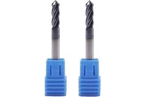 BESTPARTS High Performance 2Pcs 3/16in 4-Flute 90 Degree Solid Carbide Drill Mill - AlTiN Coated, 90° Included Angle, 4 Flute, 3/16" Cutting diameter, 3/16" Shank diameter, 5/8" Length of Cut, 2" Overall Length