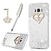 YOKIRIN for Samsung Galaxy S8 Plus Case, Crystal Clear Transparent Handmade Bling Shiny Crystal Diamond Design PC Hard Shell Full Protective Case Cover for Samsung Galaxy S8 Plus, Holy Love