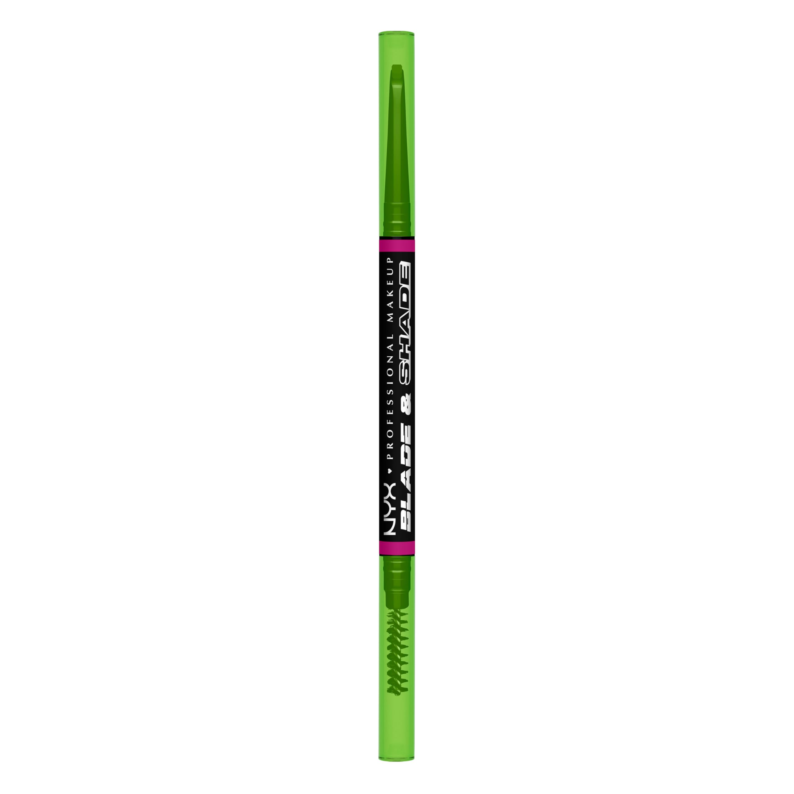 NYX Professional Makeup Blade & Shade, Nano Brow Mechanical Pencil, Up to 16HR wear, Smooth-glide pigment, Smudge-Proof Formula, Shade: Black, 1 count
