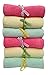 Bamboo Baby Washcloths 6-Pack Set Organic Soft Large Durable Absorbent Wipes