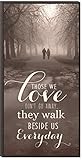 They Walk Beside Us In Memory Inspirational Wooden Decorative Wall Art Plaque with Easel Back