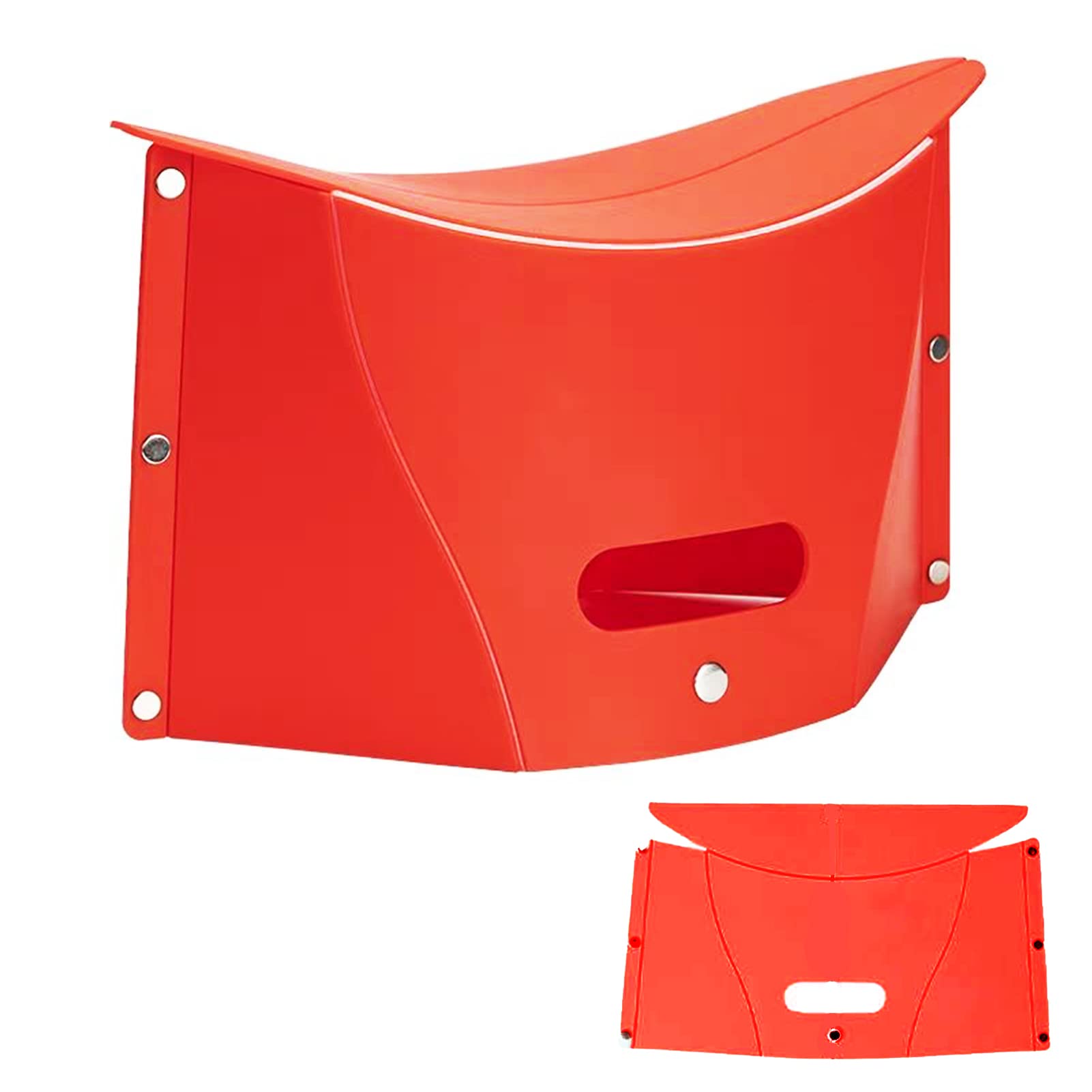 Photo 1 of koofull Folding Portable Camping Hiking Stool, Lightweight Collapsable Foldable Chair for Travel Gathering BBQ Subway Backpacking Outdoor Squatty Potty Ultralight Mini (Red)