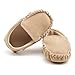 DDLBiz Baby Boys Girls Double Velour Soft Sole Shoe Soft Shoes Flats Shoes (0~6Month/4.3inch, Khaki)