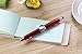 Multi-Functional 3 in 1 Spinner Pen - Ball Point Stress Pen, with Spinner and Stylus - Black Ink Stylus Pen - Cool Multi Tool Pen, New Design Think Pen - Stress Reducer  - Perfect Gift Idea (Red)