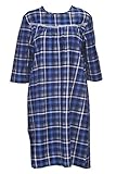 Women's Adaptive Flannel Backwrap Gown - Blue Plaid