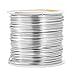 Mandala Crafts Anodized Aluminum Wire for Sculpting, Armature, Jewelry Making, Gem Metal Wrap, Garden, Colored and Soft, 1 Roll(18 Gauge, Silver)