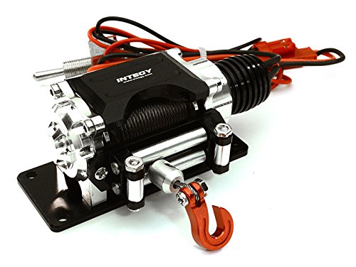 Integy RC Model Hop-ups C27161SILVER Billet Machined T3 Realistic Mega Winch for Scale Rock Crawler 1/10 Size