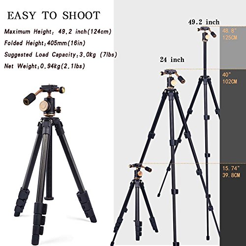 YoTilon Tripod for Camera, Portable Lightweight Travel Camera Tripod