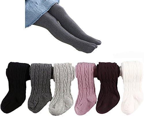 6 Pairs Baby Infant Toddler Gilrs Cable Knit Tights Cotton Warm Leggings Stocking Pants (4-5years)