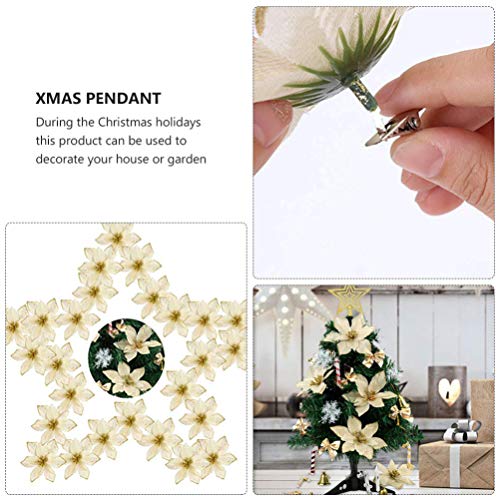 Toddmomy Kerstversiering Set Kerstster Bloemen Strik Zuurstok Houten Uitsparingen Sneeuwvlok Klokken Ornamenten Voor Kerstboom Krans Decor 123 Stuks - Afbeelding 6