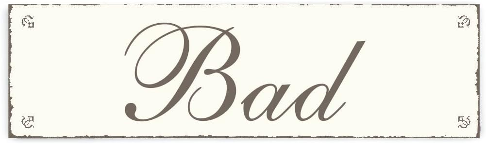 SCHILD Dekoschild BAD Shabby Vintage Holzschild Türschild Badezimmer