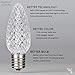 Wintergreen Lighting C9 OptiCore Warm White LED Commercial Outdoor Christmas Lights – Heavy Duty Christmas String Lights; Green Wire (100 Lights, 100 ft, Warm White)