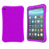 TeeFity Silicone Case for Amazon All-New Fire 7 Tablet 2019-[The Diamond Series], Shockproof Light Weight Protective Kids Case for Kindle Fire 7 inch Tablet (9th Generation, 2019 Release), Purple