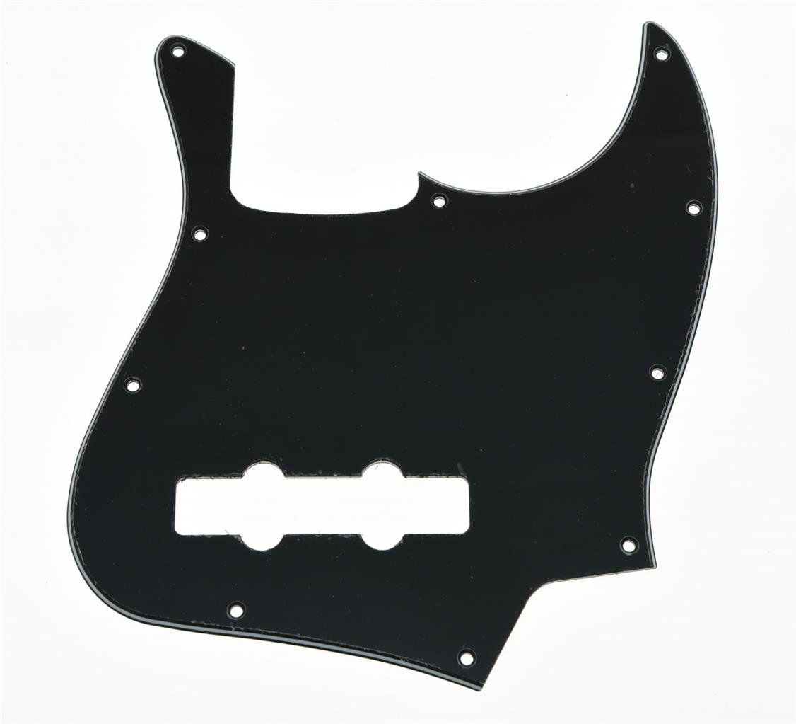 KAISH 4 String J Bass Style Pickguard Bass Pick Guard Scratch Plate for USA/Mexico Jazz J Bass Black 3 Ply