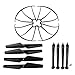 DerBlue Upgraded 5 Colors Syma X5SC X5SW Spare Parts Main Blade & Propeller Protectors Blades Frame & Landing Skid & Mounting Screws Spare Part for RC Mini Quadcopter Toy