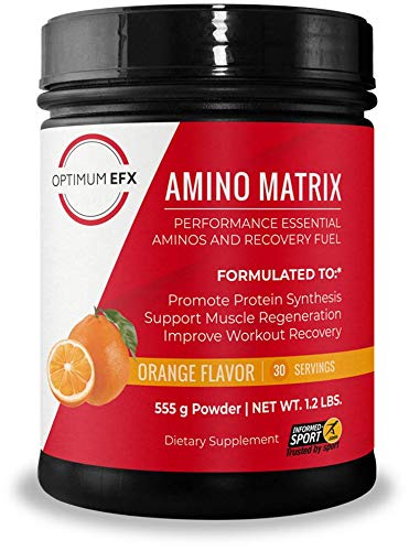 OPTIMUM EFX Amino Matrix, Performance Essential Aminos and Recovery Fuel, Intra Workout, Vegan, Informed Sport Certified, Zero Carbs, Zero Stimulants,...