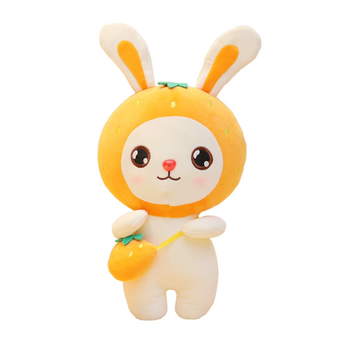 Yxian Plush Cute Fruit Bunny Plush Toy Bunny Stuffed Animal Toys Children party Christmas Halloween House Decoration Multiplayer Interactive Game(Brown)