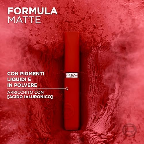 L'Oréal Paris Rossetto Liquido, Colore Intenso, Formula Matte a Lunga Durata, Con Acido Ialuronico, Resistente alle Sbavature, Infaillibile Matte Resistance, Tonalità: 425 Afterwork Drink, 5 ml